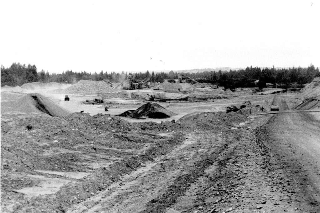 1970s Lafarge gravel pit in Coquitlam